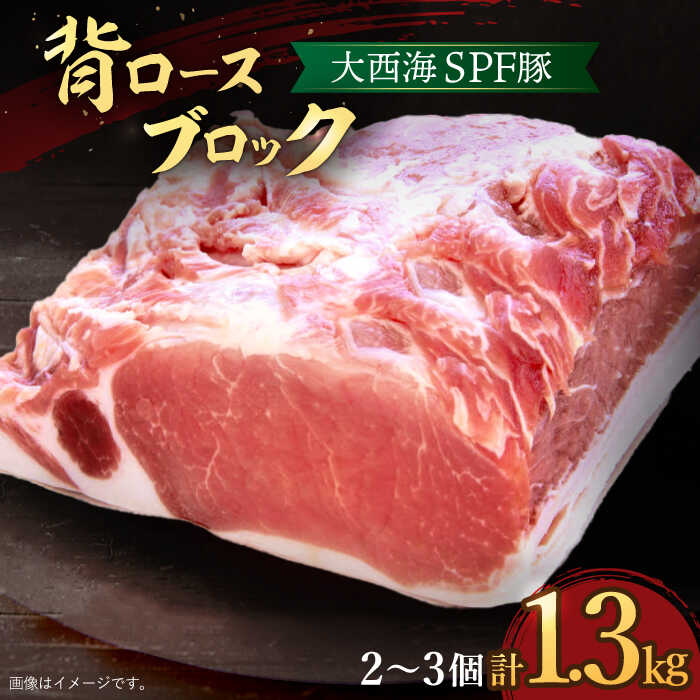 【ふるさと納税】【 訳あり 】【肉塊で肉会！】 大西海SPF 豚 背ロース ブロック 計1.5kg（2～3個）＜...