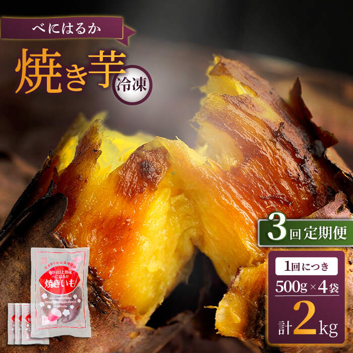 【ふるさと納税】【先行予約】【3回定期便】【とろける美味しさ】 焼き芋 冷凍 2kg ＜大地のいのち＞ [CDA038] 長崎 西海市 さつまいも 芋 サツマイモ 焼いも 焼芋 甘い 紅はるか 1