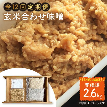 【手作りキット】 【12回定期便】無農薬玄米麹で仕込む『玄米合わせ味噌』＜川添酢造＞ [CDN073]