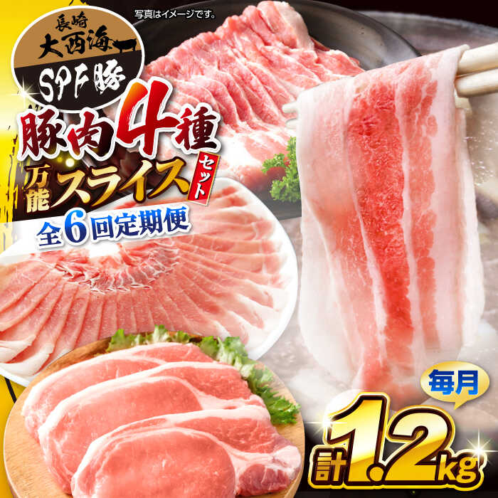 大西海SPF豚 国産豚 豚肉4種類 1.2kgセット  