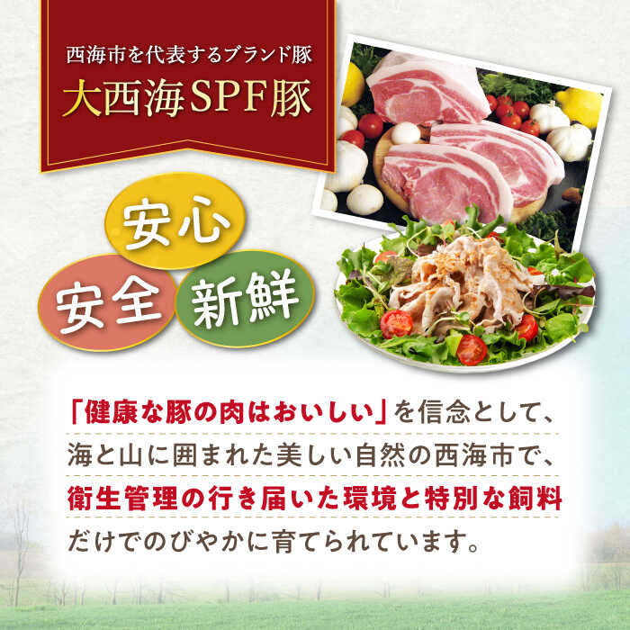 【ふるさと納税】【 訳あり 】【しゃぶしゃぶ祭り♪】大西海SPF 豚 背ロース（ しゃぶしゃぶ 用）計1.3kg（650g×2パック）＜大西海ファーム＞ [CEK037] 長崎 西海 豚 豚肉 肉 国産 ロース こだわり 豚スライス 薄切り 小分け 豚しゃぶ 鍋 炒めもの 贈答 ギフト プレゼント