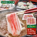 【ふるさと納税】【訳あり】【月1回1.3kg×3回定期便】大西海SPF豚 背ロース（焼肉＆しゃぶしゃぶ用）計3.9kg＜大西海ファーム＞ [CEK098]