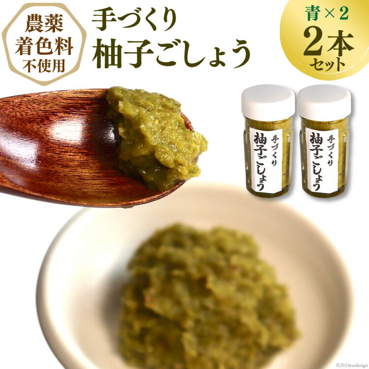 [期間限定発送][愛され続ける逸品]手づくり柚子ごしょう 2本セット(青×2) [雲仙ドライブインもみじ 長崎県 雲仙市 item1227] レビューキャンペーン