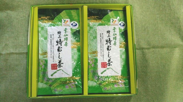 雲仙緑茶 特上特むし茶 90gx2本セット[item0088]