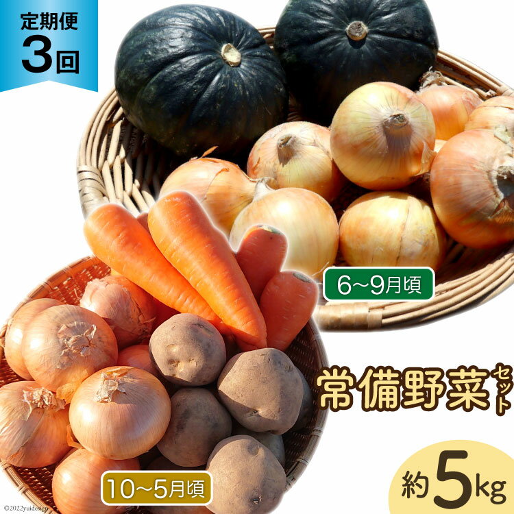 24位! 口コミ数「5件」評価「4.4」定期便 3回 常備野菜 セット 約5kg 詰め合わせ [吉岡青果 長崎県 雲仙市 item1274]