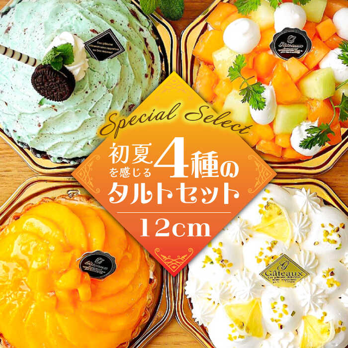 【タルト専門店】パティシエが厳選初夏を感じる4種のタルトセット / タルト 12cm たると ケーキ タルトケーキ スイーツ デザート / 南島原市 / アトリエジジ [SAA020]