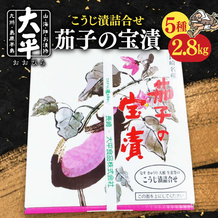 【ふるさと納税】茄子 の 宝漬 （こうじ漬 詰合） / 漬物 なす こうじ きゅうり 大根 生姜 瓜 もろみ / 南島原市 / 大平食品[SAK003] 1