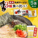 8位! 口コミ数「4件」評価「4.5」【九州3種食べ比べ】ラーメン 5食 セット スープ付き 半生麺 / らーめん とんこつ あごだし 鴨 食べ比べ / 南島原市 / ふるさと企･･･ 