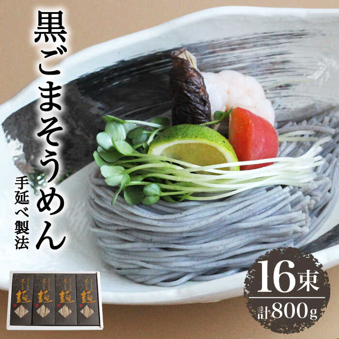 【ふるさと納税】【4代目 麺匠 高橋優】 黒ごまそうめん 1