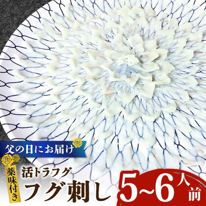 【父の日にお届け！】活トラフグ フグ刺し（5～6人前） / ふぐ 刺身 南島原市 / ながいけ[SCH066]