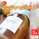 【ふるさと納税】【生姜たっぷり55%配合】ジンジャーシロップ 300g×3本 / 生姜 ジンジャー 調味料 シロップ スパイス ジンジャーエール アレンジメニュ...