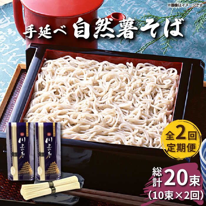 【ふるさと納税】【2回定期便】手延べ 自然薯そば 500g (250g×2) / そば 蕎麦 麺 乾麺 定期便 / 南島原市 / 川上製麺 [SCM057]