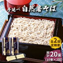 【ふるさと納税】【2回定期便】手延べ 自然薯そば 500g (250g×2) / そば 蕎麦 麺 乾麺 定期便 / 南島原市 / 川上製麺 SCM057