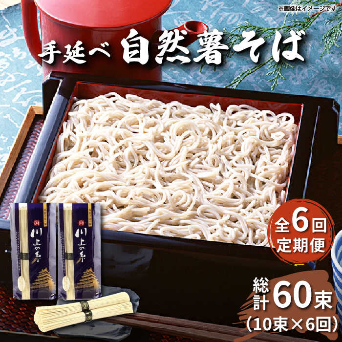 【ふるさと納税】【6回定期便】手延べ 自然薯そば 500g (250g×2) / そば 蕎麦 麺 乾麺 定期便 / 南島...