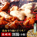 【ふるさと納税】【6回定期便】長崎牛 割腸(小腸) 焼肉・ホルモン 鍋 用 1.2kg / 鍋 なべ やきにく ホルモン 牛肉 もつ鍋 / 南島原市 / はなぶ...
