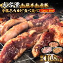 【ふるさと納税】【3回 定期便 】希少部位!島原半島産豚 中落ちカルビ 大容量 食べ比べセット 総計10.8kg / 豚 豚肉 カルビ 味付け肉 フライパン 焼...