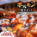 ホルモン 塩焼き・ニンニク味噌焼きセット 計600g (300g×2種) / 肉 豚肉 直腸 豚テッポウ 希少部位 国産 / 南島原市 / はなぶさ 