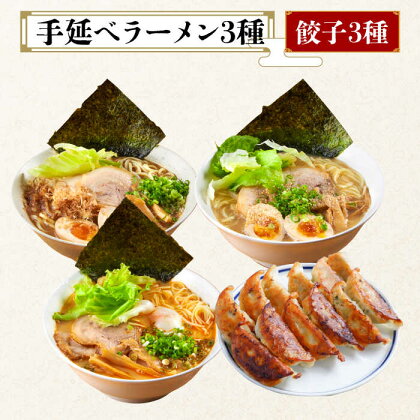 手延べ ラーメン 3種 餃子 3種 セット / とんこつ 味噌 カレー バジル 詰め合わせ らーめん ぎょうざ 麺 乾麺 / 南島原市 / はなぶさ [SCN066]