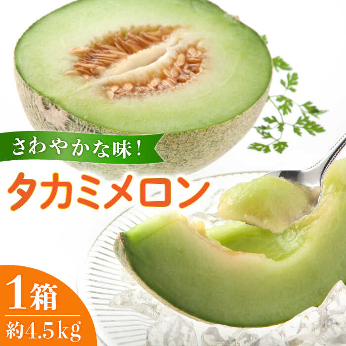 【ふるさと納税】【2024年5月下旬～発送】【さわやかな味わい！】 タカミメロン 約4.5kg / 甘い フルーツ 九州 めろん 果物 メロン / 南島原市 / 南島原果物屋 [SCV013]