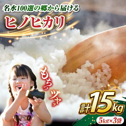 【名水100選の郷】そうめん屋がつくる ヒノヒカリ 5kg×3袋　計15kg 米 南島原市 / 吉岡製麺工場[SDG012]