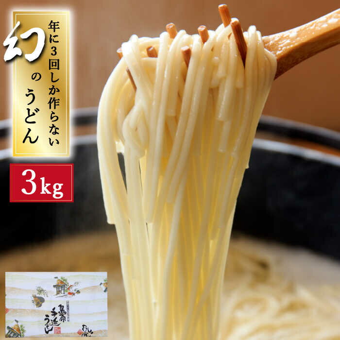 【ふるさと納税】【年に3回しか作らない】幻の うどん 3kg