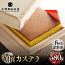 3位! 口コミ数「1件」評価「5」【全6回定期便】【木箱入り】特撰カステラ 580g 長与町/文明堂総本店 [EAK003] カステラ 木箱 贈答