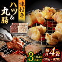 【ふるさと納税】【全3回定期便】【塩だれ】九州産和牛 ホルモン 2種 計1kg( ハツ 250g×2袋・ 丸腸 250g×2袋) 長与町/岩永ホルモン [EAX...
