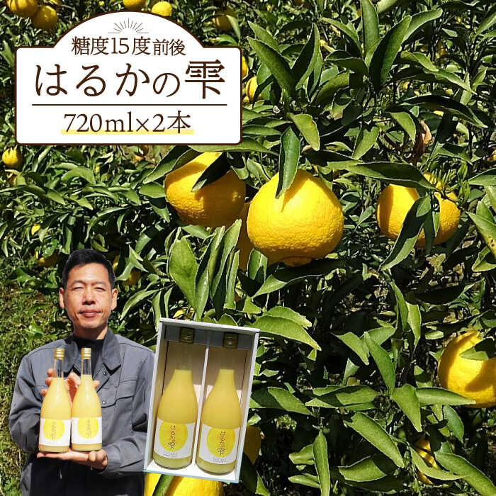 楽天長崎県長与町【ふるさと納税】【糖度15度前後】はるかの雫（720ml×2本）長与町/岩永農園 [EAZ001]