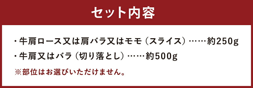 【ふるさと納税】【訳あり】【A4～A5】長崎和牛 しゃぶしゃぶ すき焼き セット 計約750g スライス（約250g×1）・切り落とし（約500g×1） 黒毛和牛 和牛 牛肉 お肉 肩ロース 肩バラ モモ もも肉 バラ 赤身 霜降り すきやき 冷凍 長崎県産 国産 九州 長崎県 時津町 送料無料