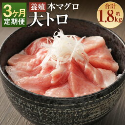 【ふるさと納税】【3ヶ月定期便】長崎県産 本マグロ「大トロ」約600g×3回お届け 合計約1.8kg【大村湾漁業協同組合】