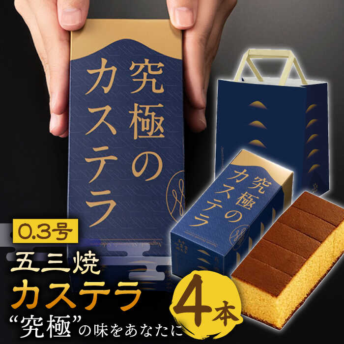 和菓子(カステラ)人気ランク4位　口コミ数「2件」評価「3.5」「【ふるさと納税】【コンパクトサイズがちょうどいい！】五三焼カステラ0.3号 4本セット[BAC059]」