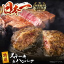 13位! 口コミ数「0件」評価「0」長崎和牛 特選ステーキ（120g×2枚）＆ハンバーグ（80g×4個）はんばーぐ 特製 簡単調理 赤身 ステーキ 霜降り ステーキ 東彼杵町/･･･ 