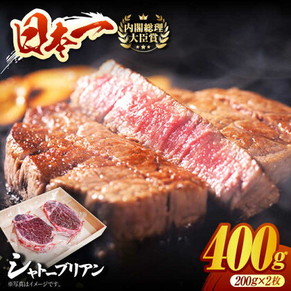 長崎和牛 シャトーブリアン ステーキ用 (200g×2) 計 400g ヒレステーキ ヒレ フィレ ステーキ肉 大人気 希少部位 東彼杵町/有限会社大川ストアー [BAJ085]