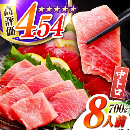 長崎県産 本マグロ「中トロ」(約700g) 中トロ 中とろ 大人気 おススメ まぐろ 鮪 さしみ 刺身 刺し身 冷凍 とろ トロ ブロック 柵 東彼杵町/大村湾漁業協同組合 [BAK012]