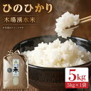 【ふるさと納税】令和5年度産 木場湧水米 ＜ひのひかり＞ 5kg×1袋 / 東彼杵町 / 木場みのりの会 / お米 米 白米 ふっくら ツヤツヤ 甘い 国産 5kg [BAV001]