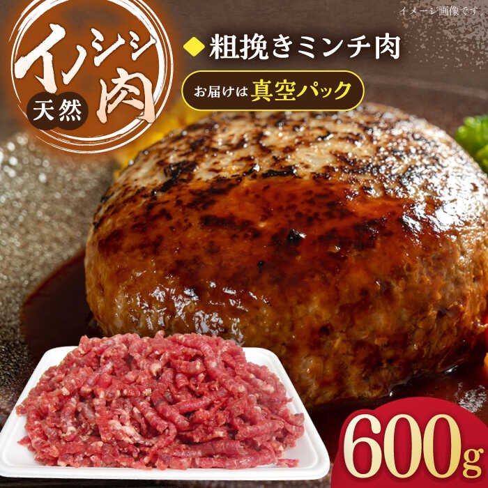 ジビエ 天然 イノシシ肉 粗挽きミンチ肉 600g / 猪 いのしし イノシシ 猪肉 お肉 精肉 あらびき 冷凍 九州産 長崎県産【照本食肉加工所】 [OAJ016]