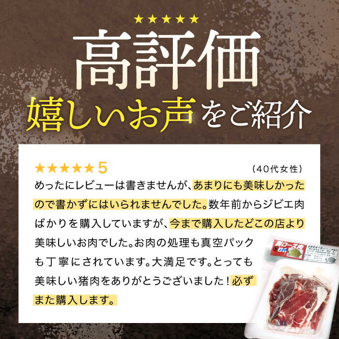 【ふるさと納税】【12回定期便】ジビエ 天然 イノシシ肉 肩ローススライス&ローススライス 1,000g / 猪 いのしし イノシシ 猪肉 お肉 しし鍋 精肉 冷凍 九州産 長崎県産【照本食肉加工所】 [OAJ060]