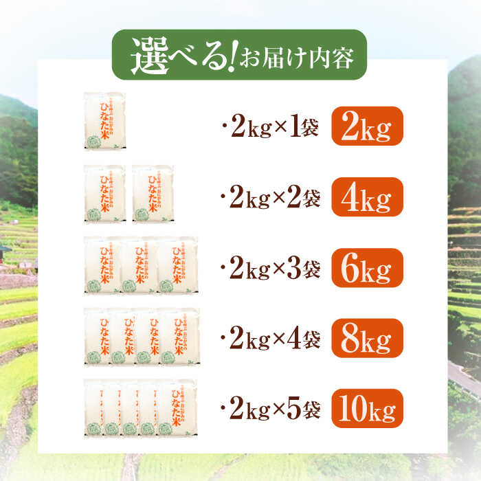 【ふるさと納税】＜容量選べる！＞虚空蔵の清流水で育った『ひなた米』 2kg〜10kg【木場中山間管理組合】[OCM001] / 精米 小分けパック 白米 つや 甘い 棚田米 ごはん おいしい お米 国産 なつほのか ふっくら 高級 ブランド米