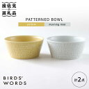 【ふるさと納税】【波佐見焼】PATTERNED BOWL ペア 2点セット yellow + morning mist【BIRDS’ WORDS】 [CF059...