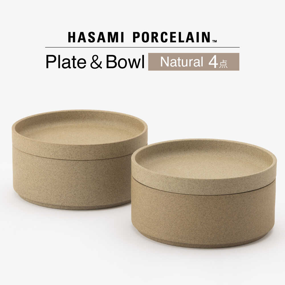 【ふるさと納税】【波佐見焼 HASAMI PORCELAIN】HPナチュラル Plate＆Bowl 145 mm 4点セット【東京西海】[DD257]