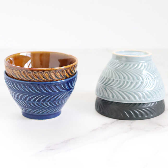 【ふるさと納税】【波佐見焼】ローズマリー 茶碗 4色セット B 食器 皿 【翔芳窯】 [FE181]