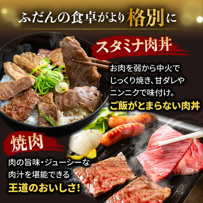【ふるさと納税】【12回定期便】【限定生産】特選 焼肉 2種盛り 長崎和牛 出島ばらいろ ロース カルビ カタロース モモ（600g/回）【肉のマルシン】 [FG37] 和牛 牛肉 焼き肉 赤身 霜降り セット f423238-hasami-10006988 長崎県波佐見町 サンプル画像3
