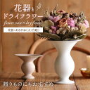 【ふるさと納税】【波佐見焼】オリジナル 花器「あさがお 大(白磁)」と季節の ドライフラワー のセット【Atelier Bisque × 花西海 】 [JF03...