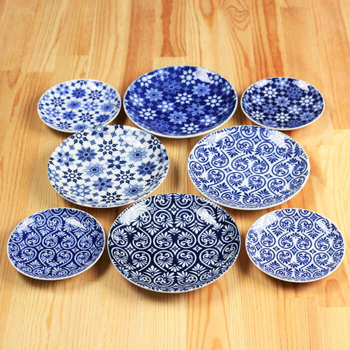 【ふるさと納税】【感謝祭対象】【波佐見焼】花シリーズ プレート S/M 2種8枚セット 食器 皿 【山下陶苑】 [PC13]