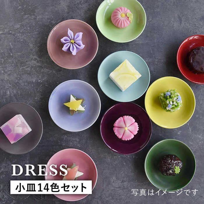 【ふるさと納税】【波佐見焼】料理を引き立たせる 小皿 14色セット 食器 皿 【DRESS】 [SD32]