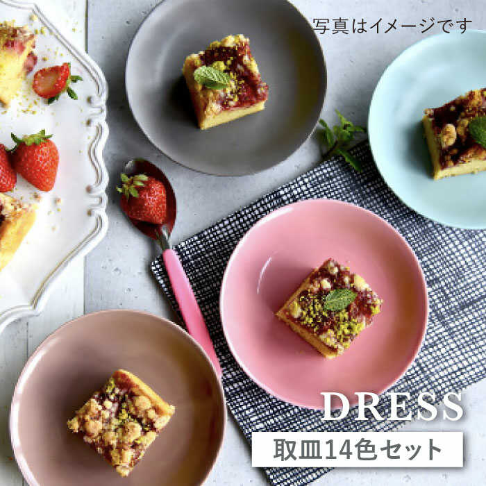 【ふるさと納税】【波佐見焼】料理を引き立たせる 取皿 14色セット 食器 皿 【DRESS】 [SD34]