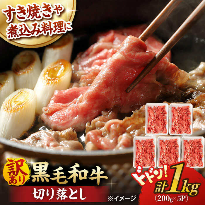 【ふるさと納税】【訳あり】 切り落とし 1.0kg (200g×5) 長崎和牛 黒毛和牛 【夢ファームシュシュ】[WF20] 和牛 牛肉 牛肉 赤身 切り落とし 小分け カレー すき焼き