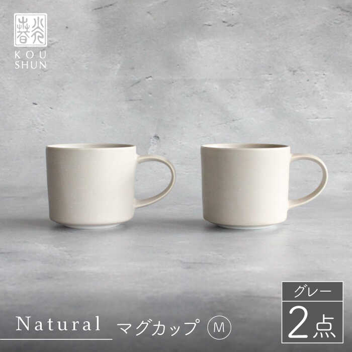 【ふるさと納税】【波佐見焼】Naturalシリーズ マグカップ M 2個セット （グレー）【光春窯】 [XD45]