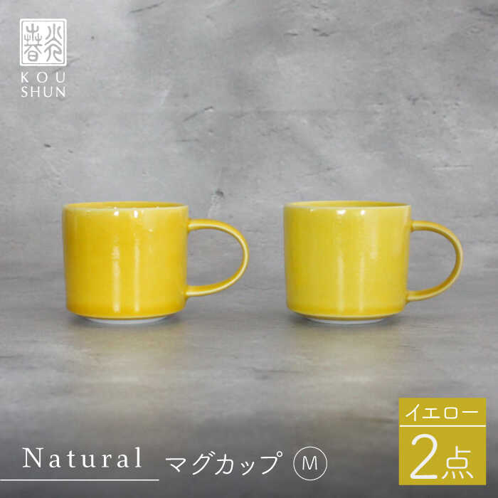 [波佐見焼]Naturalシリーズ マグカップ M 2個セット (イエロー)[光春窯] [XD46]