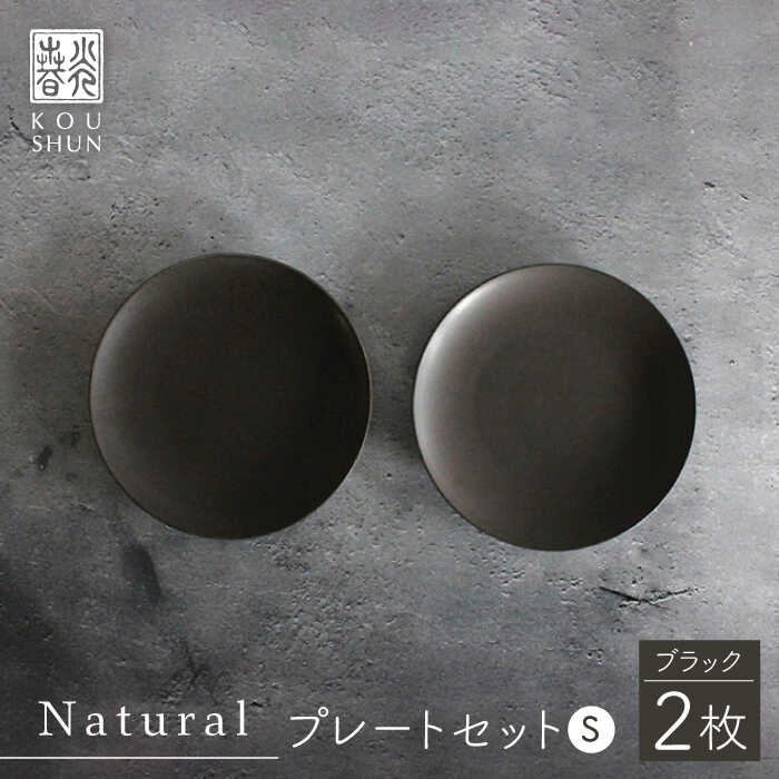 【波佐見焼】Naturalシリーズ プレート S 2枚セット（ブラック） 【光春窯】 [XD85]